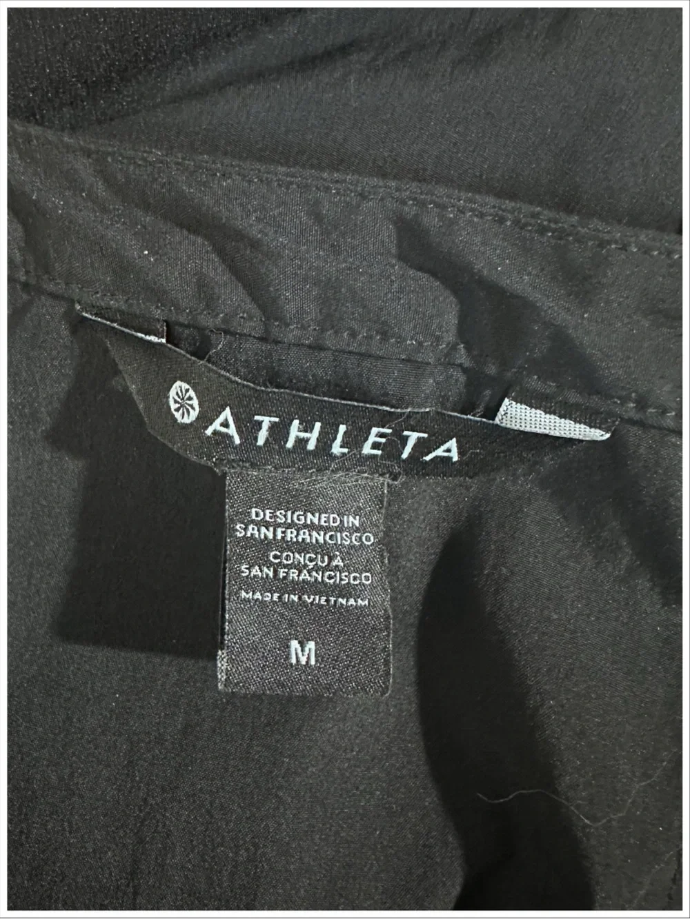 Athleta Performance Poplin Popover Top | Black | #587913 | [D13]